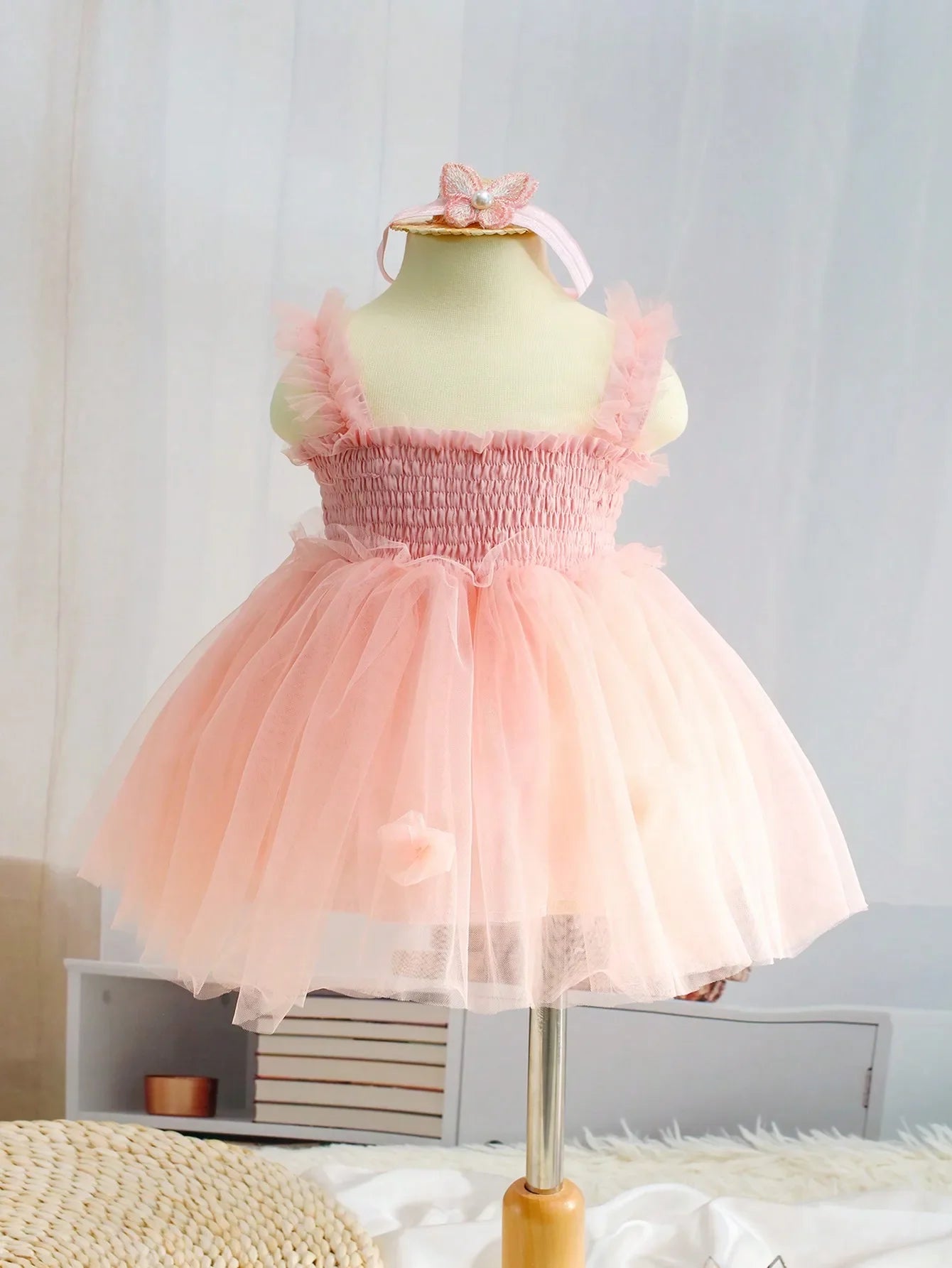 Brynn 2Pcs Newborn Girl Dress with Butterfly Wings