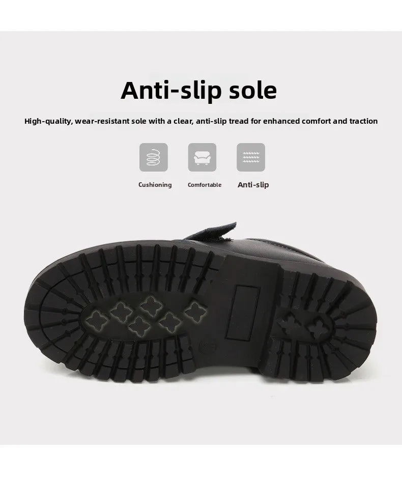 Boys Shoes Children Leather Shoes For Big Kids Teenagers Size 27-38 For Big Boy Formal Wedding Shoes British Style Simple Black