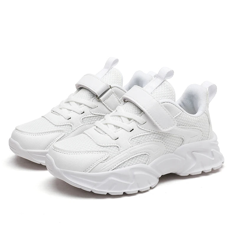 Kids Shoes Boy Sneakers Platform Black White Comfortable Children Casual Sneakers 6 To 12 Years School Sports Tenis Boy Shoes