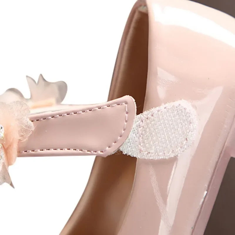 Children Girls Walking Shoes Kids Pu Leather Big Flower Summer Princess Casual Shoes Party Wedding Baby Girls Dance Shoes Sandal