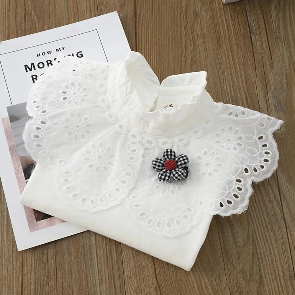 Ursula Long Sleeve Lace Pearl Bow Sweet Top