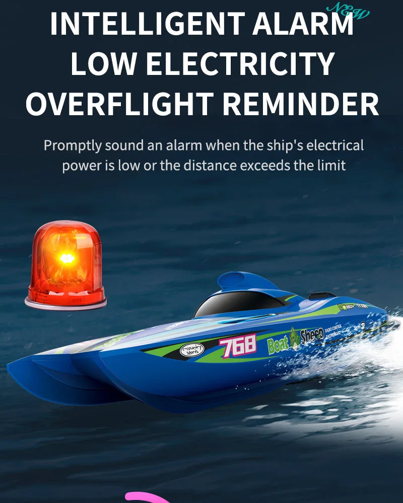 TX768 RC Boat 2.4G Brushless High Speed Remote Control Ship 30km/h