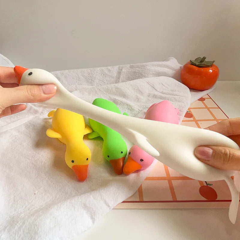 Funny Cute Stretchy Soft Duck Squishy Toys Squeeze Stress Relief Toys Squishy Fidget Toys Party Favors Kids Birthday Gift