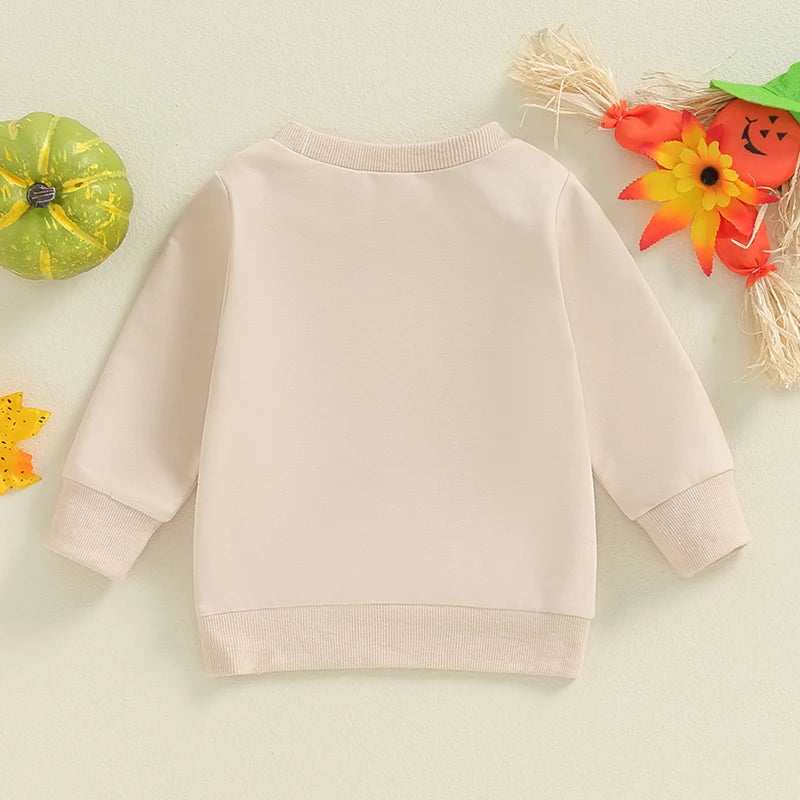 Abel Pumpkin Embroidery O Neck Fall Pullovers Sweater