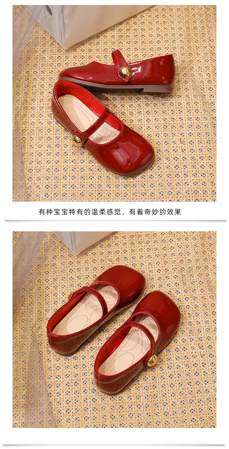 Girl Princess Shoes Spring Fashion Mary Jane Dress Dance Baby Kid Sandals Ballet Brand Soft Sole Red Flats Girls' Shoe Kids Shoe