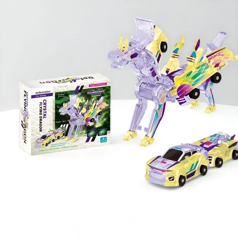 Unicorn Transformer : Magic Transformation Super Combination Car Toy 2 In 1
