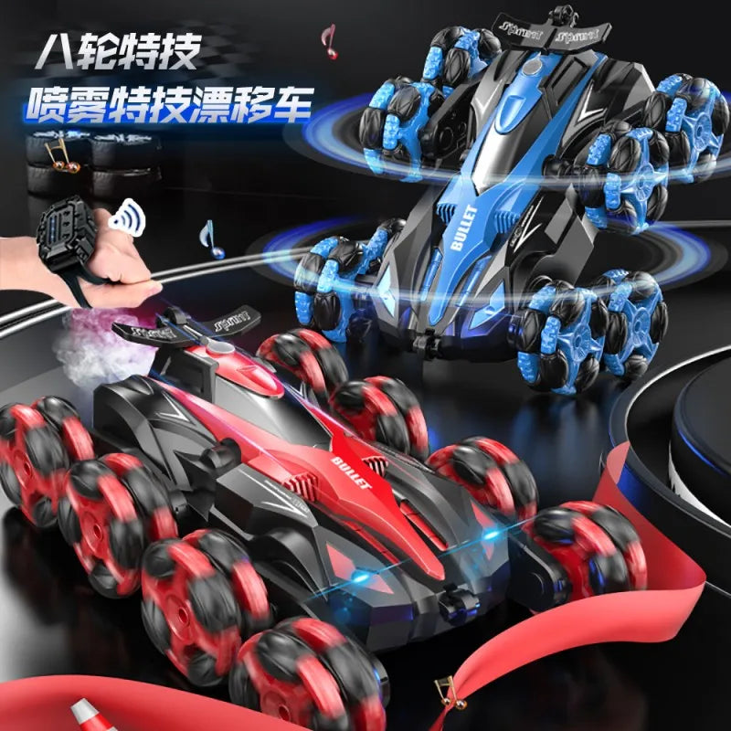 Eight-wheel swing arm drift stunt remote control car body feeling music