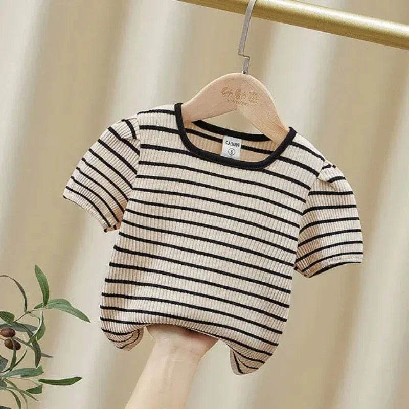 Carlota Summer Kids Tees Toddler Striped Printed Children's Clothes