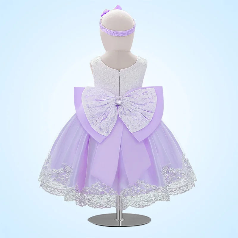 Baby Girl Dress, Little Princess Lace Color-block Baby First Year Old Summer Baby Dress