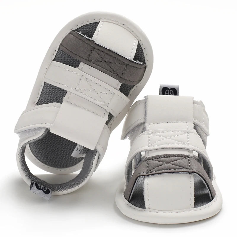 Baby Shoes For Boys and Girls Aged 0-1 In Summer With Perforated Sandals and Non Slip Soft Soles For Learning To Walk