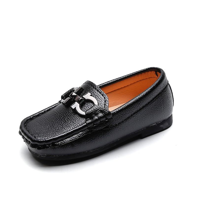 Loafers Boys Children's Moccasin Leather Low-top Shoes