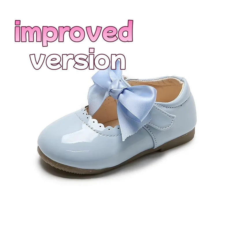 Spring Autumn Baby Girls Shoes Cute Bow Patent Leather Princess Shoes