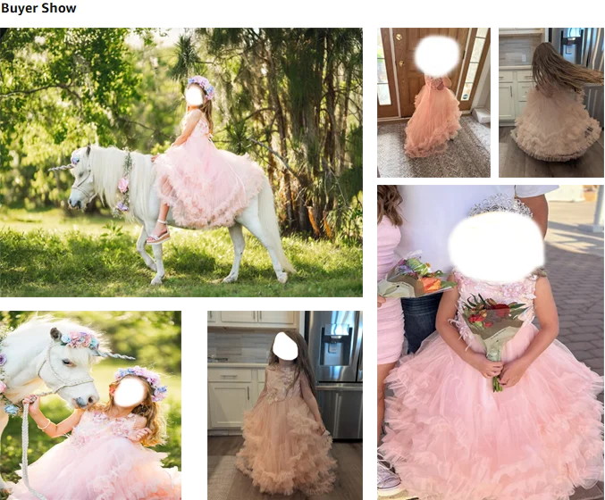 Floral Embroidered Lace Dress for Girls - Perfect for Events