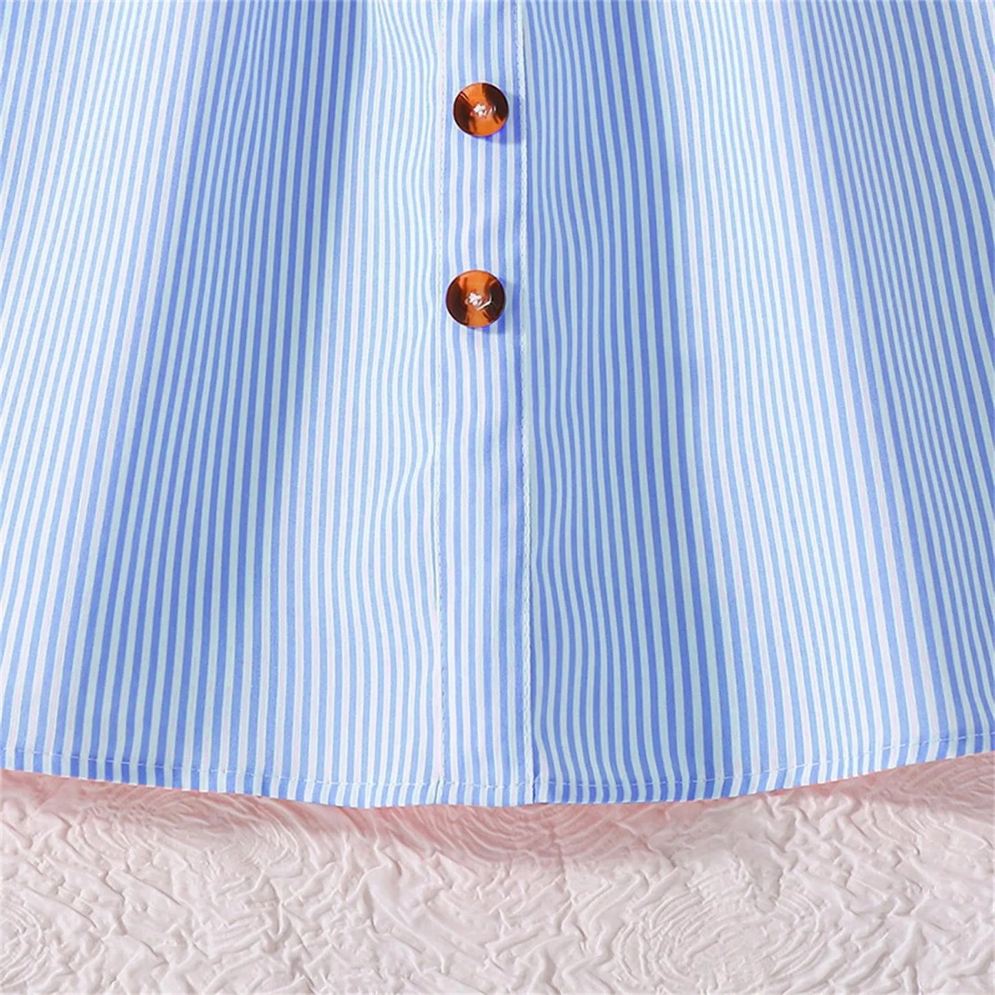 Ivy Summer Dress Age 6 - Striped Flying Sleeve Dress for girls