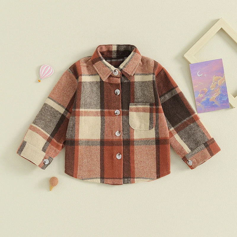 Olga Girl Jacket Print Long Sleeve Button Winter Infant