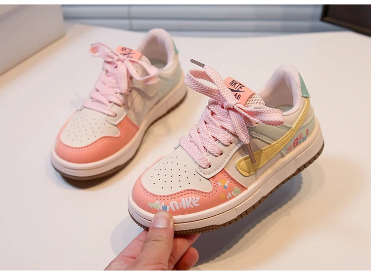 Girls Shoes Children Fashion Hip-hop Punk Graffiti Skateboard