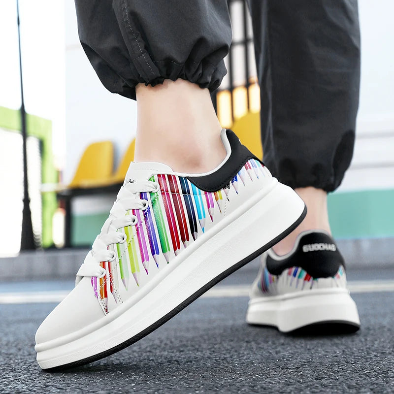 Darius Men Thick Soled Casual Sneakers for Daily Wear