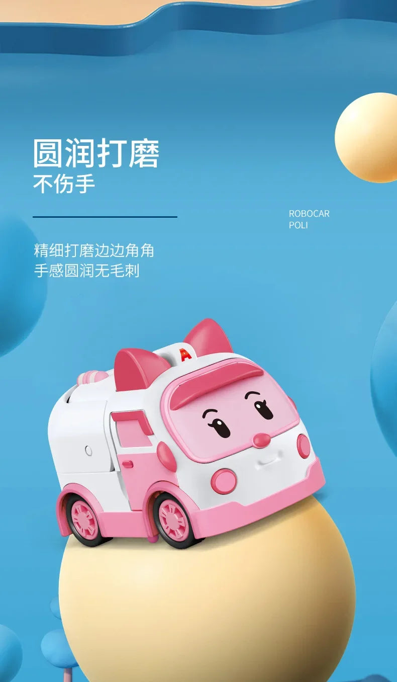 6pcs/set Cartoon Robocars Polis Action Figures Transformation