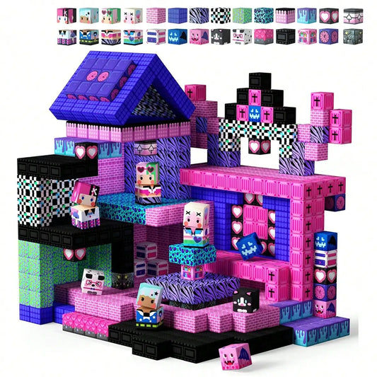50-300pcs Magnetic Building Blocks & Tiles - STEM Magnetic Tile Role Play
