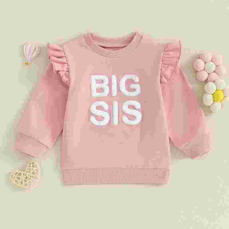 Paoly Sister Matching Big Sis Shirt/Lil Sis Ruffle Sleeve Long Sleeve