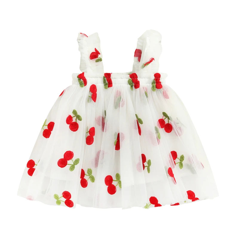 Toddler Dress Kids Girls Party 2023 Summer Sleeveless Daisy Floral Tutu Dress