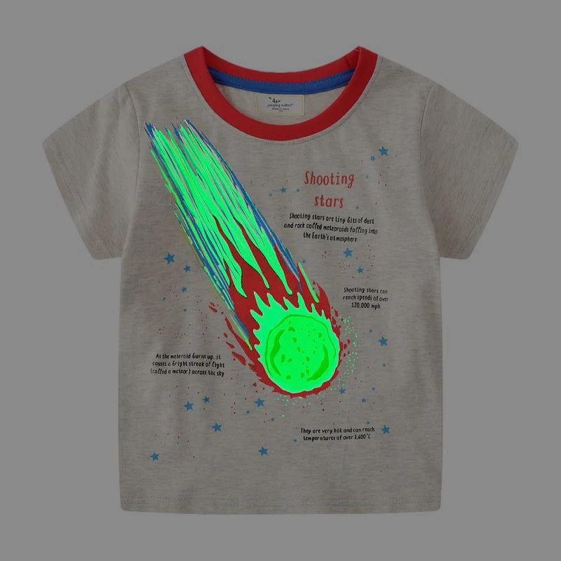Justin Luminous Dinosaur Animal Cotton Casual Tops - GuGuTon baby store - Baby Fashion - Toddlers Outfits - Babies Outfits - Toddler Clothes - Kids Clothing - Newborn Clothes - Newborn Wear - Kids Wear - Trending Clothes - Trending Outfits - Fall Fashion - Winter Fashion - Girls Clothes - Boys Clothes - Babies Wear - Kids Accessories - KidsWear - Summer Clothes - Summer Fashion - Summer Trend - Falls Sweaters - Tops - Bottom - Jeans - Blouse - Dresses - Newborn Dresses - Toys