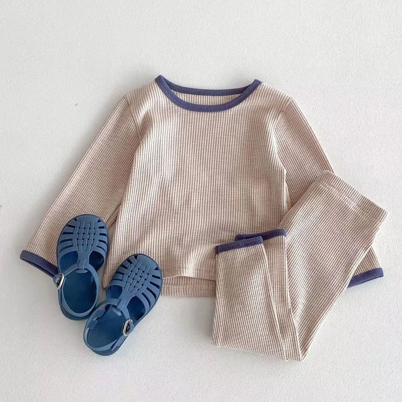 Barrett Contrast Waffle Loungewear Set