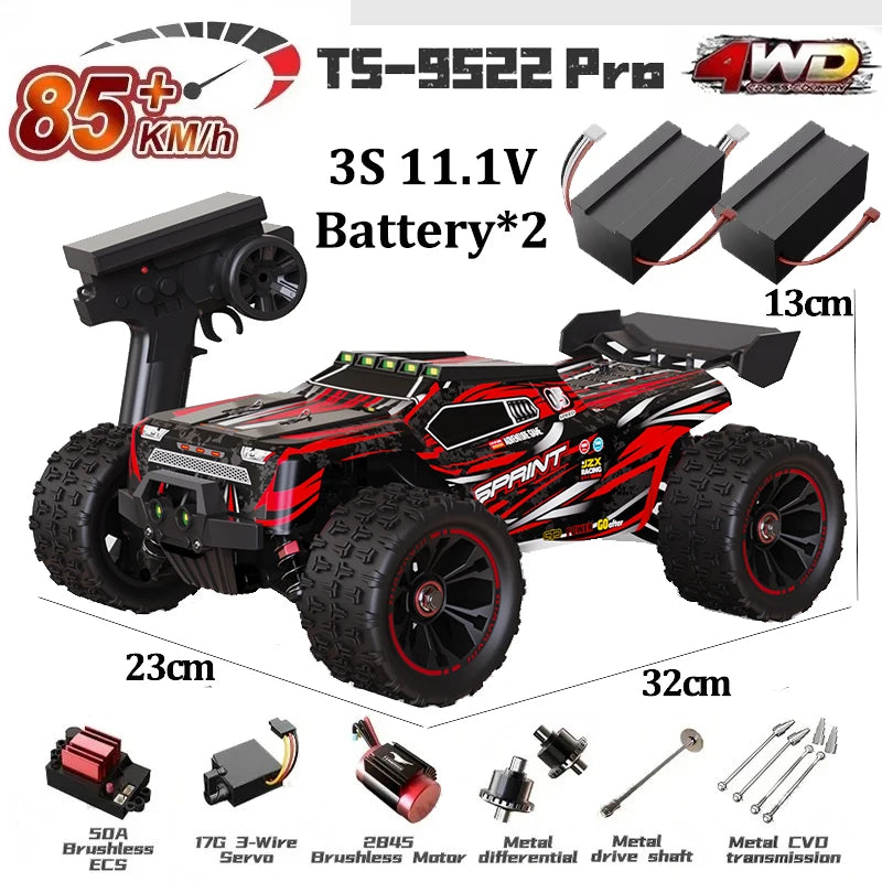 Professional Racing Car 85 Km/h 4WD Brushless Remote Control
