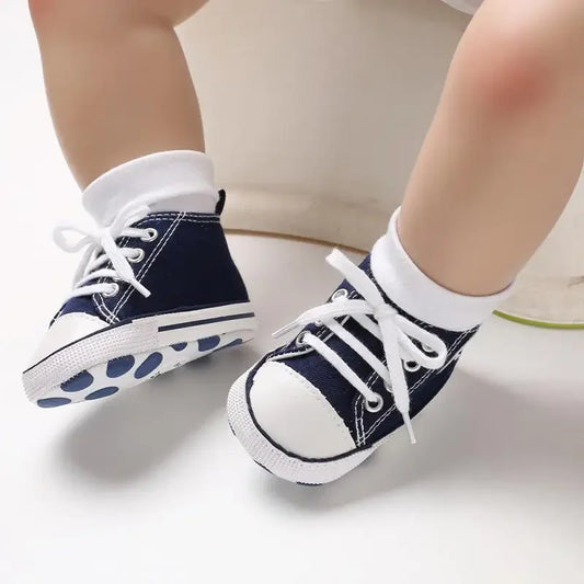 Axel Baby Canvas Sneakers for Newborns - Anti-Slip First Walkers