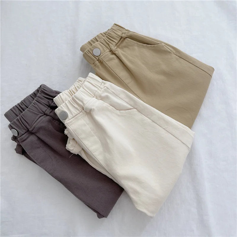 Carlos Old Children Harem Pants Summer Loose Solid Color