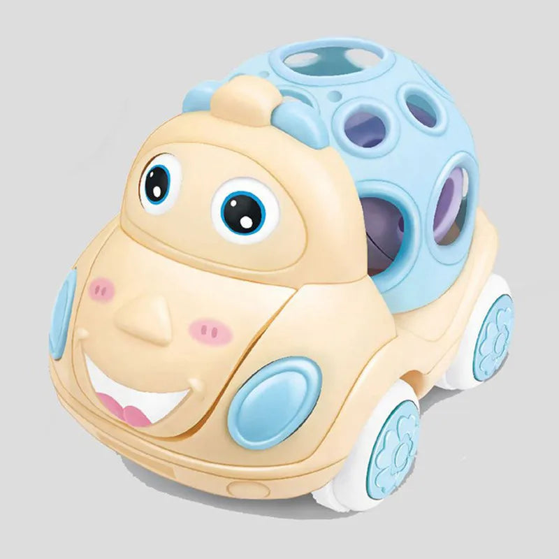 Baby Car Toys for 6 12 Months Friction Car Infant Soft Rubber Inertial Push and Go