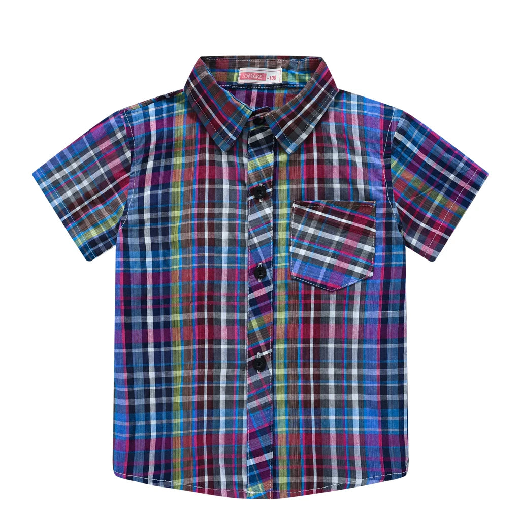 Ivan Children's Clothing Boy Plaid Shirt