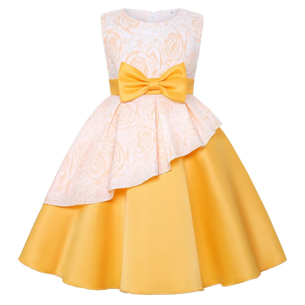 Girl's Party Dress - Elegant Flower Princess Style Dance Dress - Birthday Party Dress, Wedding Dress, Flower Girl Dress