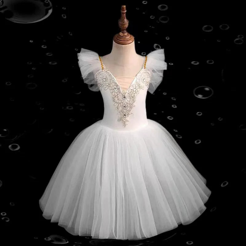 Norma Summer Ballet Dress for Girls - Kids Dance Tutu Outfit