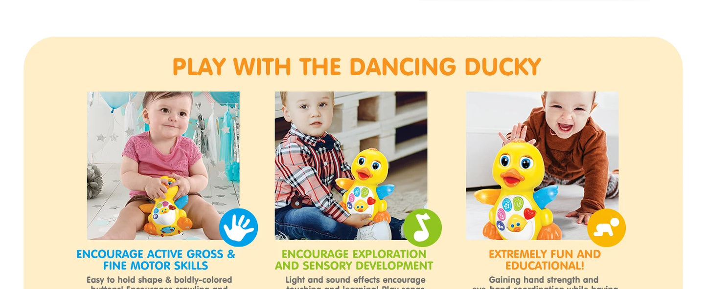 JOYFY Baby Toys Duck Infant Dancing Crawling Musical Toys 18+ Months