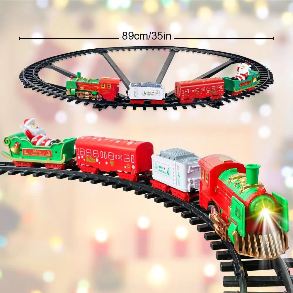 VATOS Hanging Christmas Train Set Toy Light and Sound Train