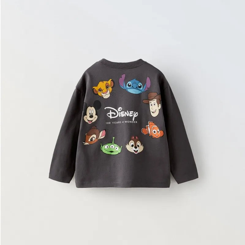 Olivia Cartoon Disney Printed Kids Long Sleeve Autumn Clothing Girl