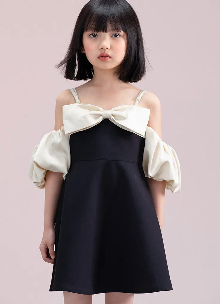 Young Girls New Design Dresses Two Ways To Wear Clothes 2025 Fashion Elegant Bow Patchwork High Grade Teen Girls Dress 5-14Years