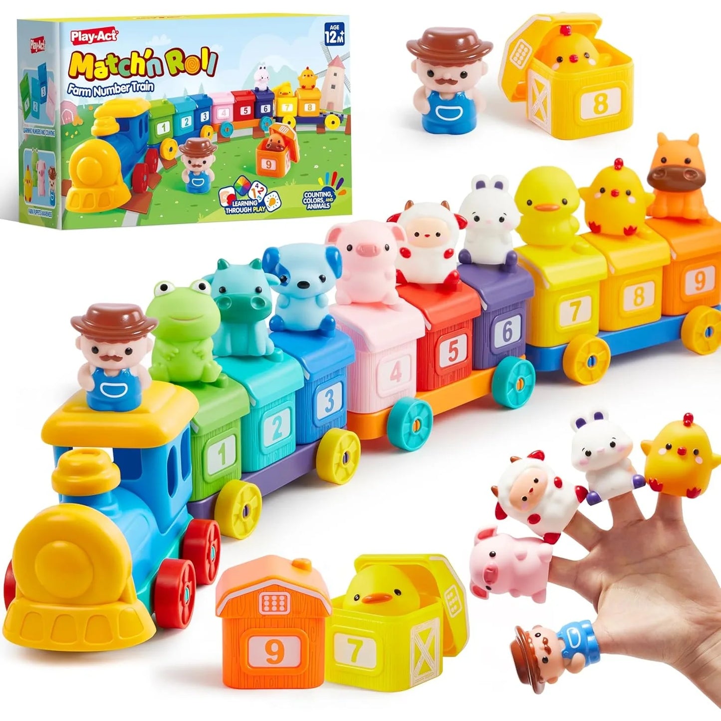 JOYFY Learning Farm Train Counting Matching & Sorting Montessori