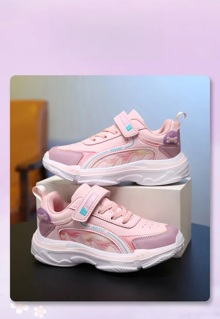 Fashion Children's Shoes Sneakers Girls Comfortable Sneakers Outdoor Non-Slip Running Shoes Tennis Shoes Light Casual Shoes