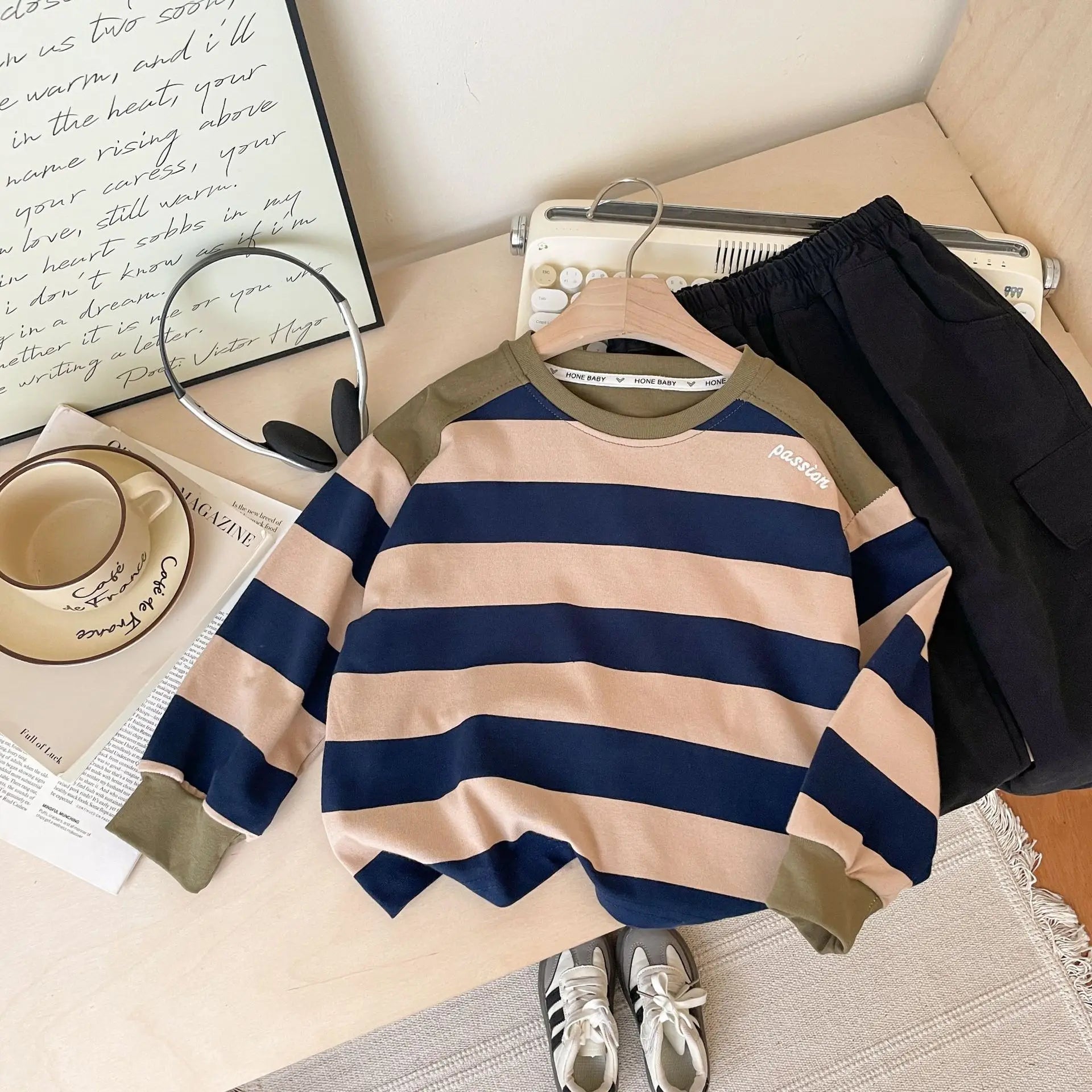 Matthew Striped Contrast Cotton Tees - GuGuTon baby store - Baby Fashion - Toddlers Outfits - Babies Outfits - Toddler Clothes - Kids Clothing - Newborn Clothes - Newborn Wear - Kids Wear - Trending Clothes - Trending Outfits - Fall Fashion - Winter Fashion - Girls Clothes - Boys Clothes - Babies Wear - Kids Accessories - KidsWear - Summer Clothes - Summer Fashion - Summer Trend - Falls Sweaters - Tops - Bottom - Jeans - Blouse - Dresses - Newborn Dresses - Toys