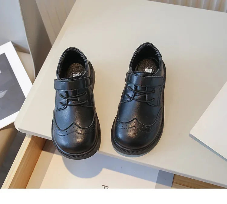 School Student Shoes for Boys Kid Spring Autumn Block New Black Boy Girl Loafer Soft Sole Kid Flats