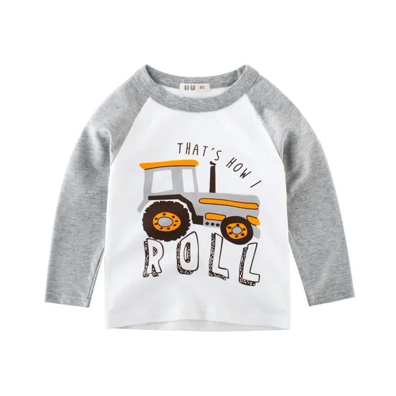 Zahir Cartoon Car Boy's Clothes Long Sleeve Top - GuGuTon baby store - Baby Fashion - Toddlers Outfits - Babies Outfits - Toddler Clothes - Kids Clothing - Newborn Clothes - Newborn Wear - Kids Wear - Trending Clothes - Trending Outfits - Fall Fashion - Winter Fashion - Girls Clothes - Boys Clothes - Babies Wear - Kids Accessories - KidsWear - Summer Clothes - Summer Fashion - Summer Trend - Falls Sweaters - Tops - Bottom - Jeans - Blouse - Dresses - Newborn Dresses - Toys
