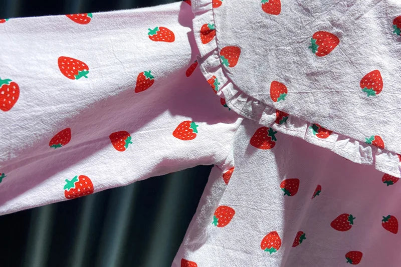 Andrea Strawberry Printed For Infant Girl Top