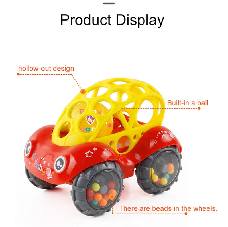 Baby Car Toys for 6 12 Months Friction Car Infant Soft Rubber Inertial Push and Go