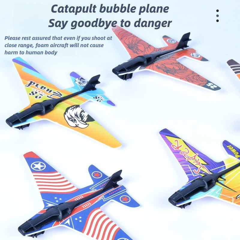Children's Toys Airplane Launcher Children's Fun Foam Airplane  Sports Flying Toy