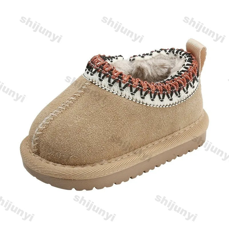 Baby Warm Casual Flat Low Top Snow Boots 2025 Winter Fashion  Cotton Shoes