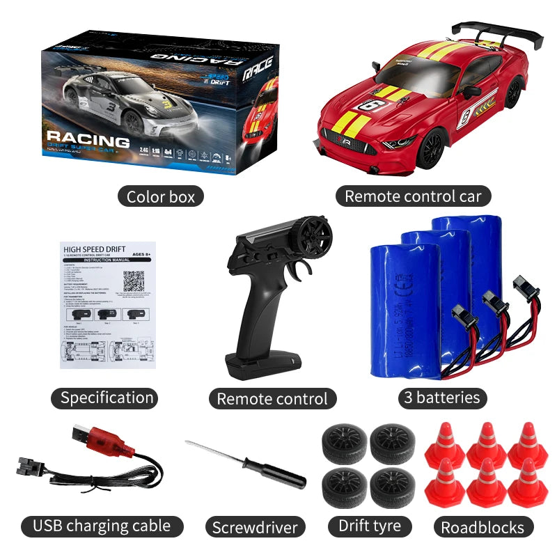 KF28 1:16 4WD RC Rally Car 2.4G High Speed Remote Control Racing Car with Full Proportional Throttle & Steering — Great Gift for