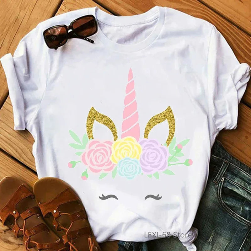 Sophia Women Kawaii Unicorn Girl Graphic Femme Flowers - GuGuTon baby store - Baby Fashion - Toddlers Outfits - Babies Outfits - Toddler Clothes - Kids Clothing - Newborn Clothes - Newborn Wear - Kids Wear - Trending Clothes - Trending Outfits - Fall Fashion - Winter Fashion - Girls Clothes - Boys Clothes - Babies Wear - Kids Accessories - KidsWear - Summer Clothes - Summer Fashion - Summer Trend - Falls Sweaters - Tops - Bottom - Jeans - Blouse - Dresses - Newborn Dresses - Toys