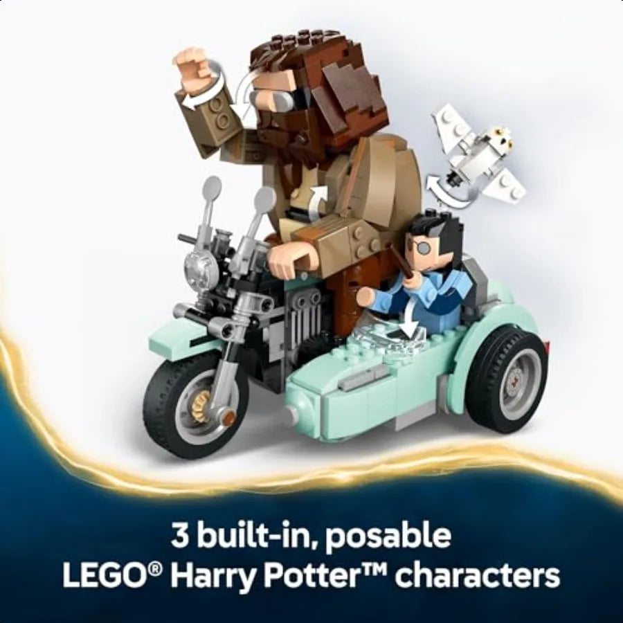 Hagrid Harry Motorcycle Toy Building Kit for Kids 9+